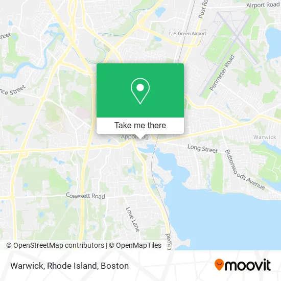 Warwick, Rhode Island map