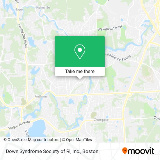 Down Syndrome Society of Ri, Inc. map