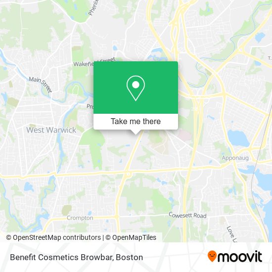 Benefit Cosmetics Browbar map