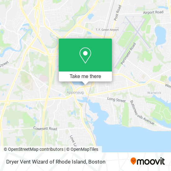 Dryer Vent Wizard of Rhode Island map