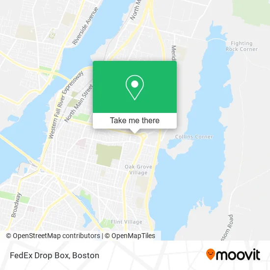 FedEx Drop Box map