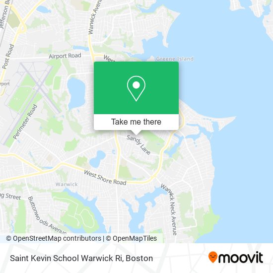 Mapa de Saint Kevin School Warwick Ri