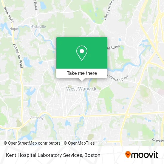 Kent Hospital Laboratory Services map