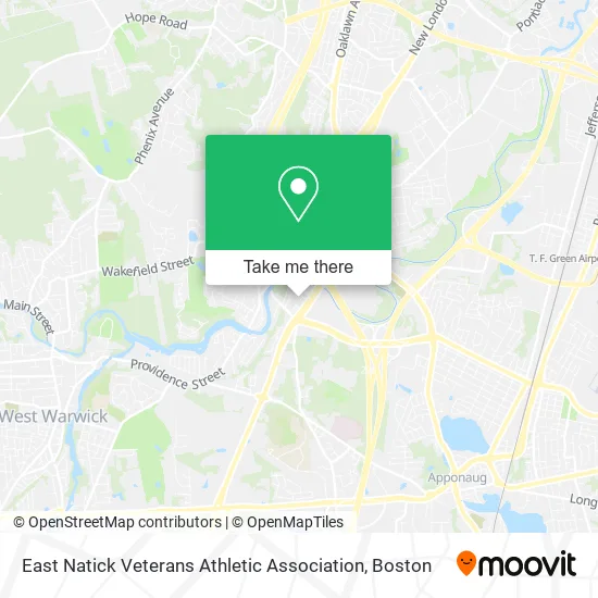 Mapa de East Natick Veterans Athletic Association