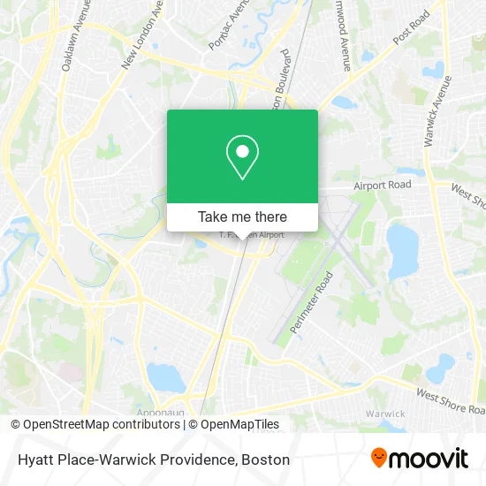 Hyatt Place-Warwick Providence map