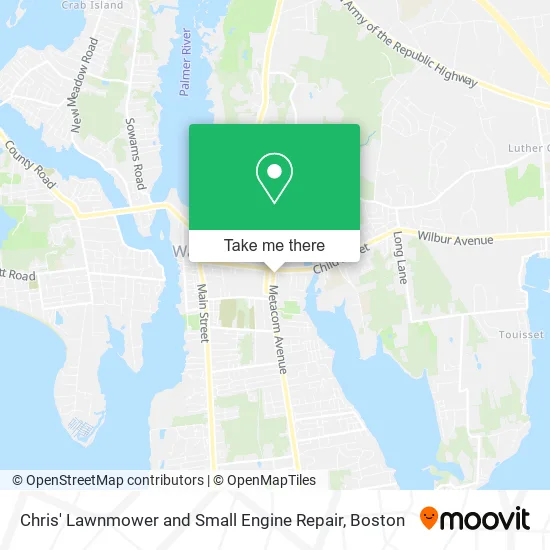 Mapa de Chris' Lawnmower and Small Engine Repair