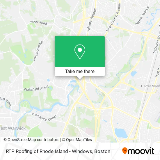 RTP Roofing of Rhode Island - Windows map