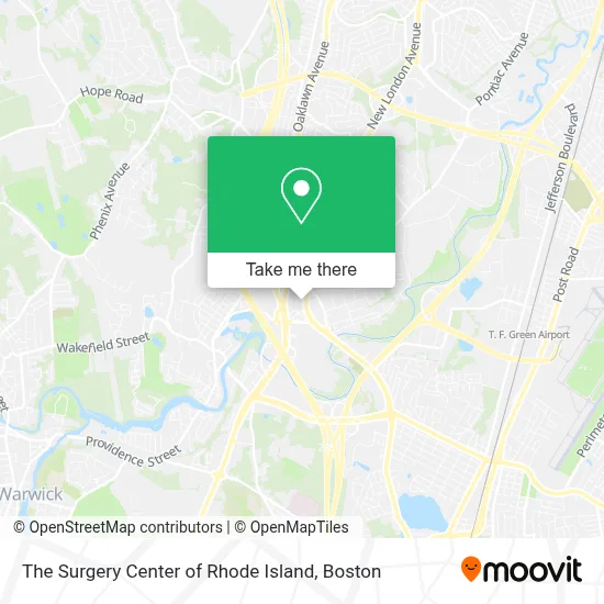 The Surgery Center of Rhode Island map
