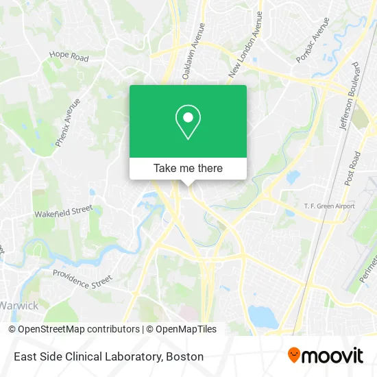 Mapa de East Side Clinical Laboratory