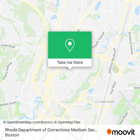 Rhode Department of Corrections Medium Sec. map