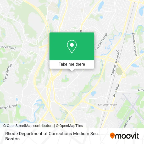 Rhode Department of Corrections Medium Sec. map
