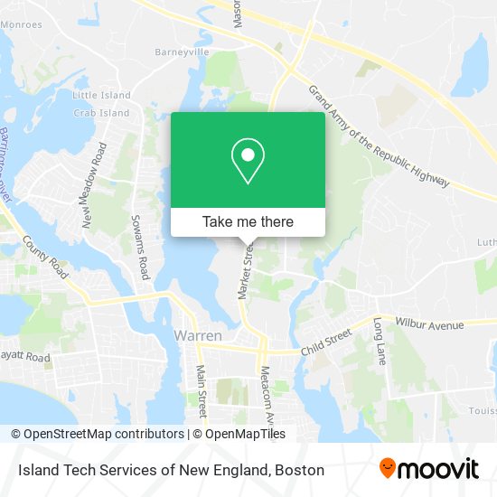 Island Tech Services of New England map