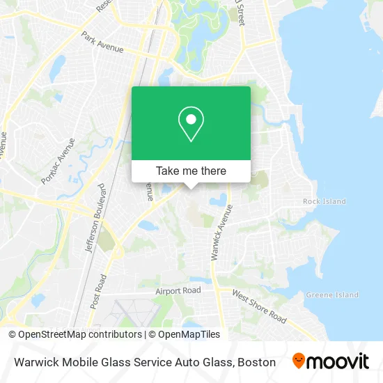 Mapa de Warwick Mobile Glass Service Auto Glass