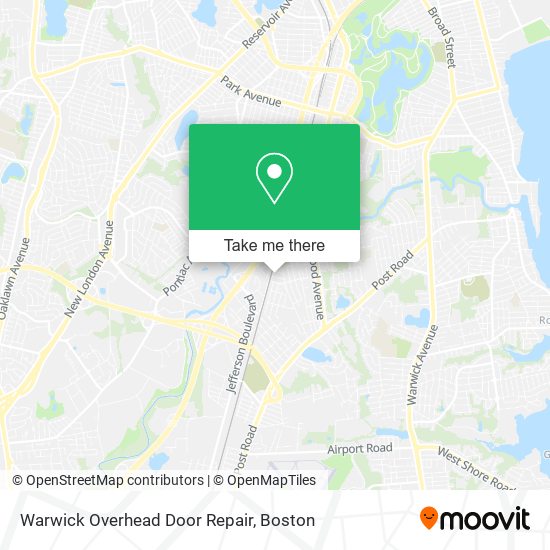 Mapa de Warwick Overhead Door Repair