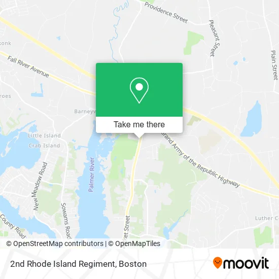 Mapa de 2nd Rhode Island Regiment