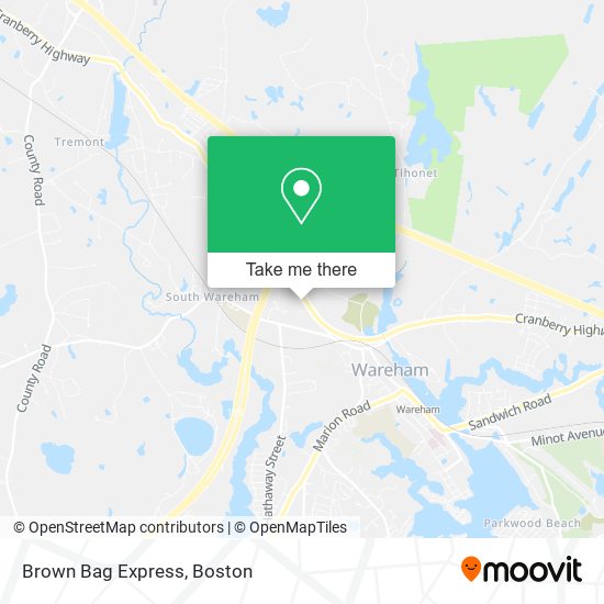 Brown Bag Express map