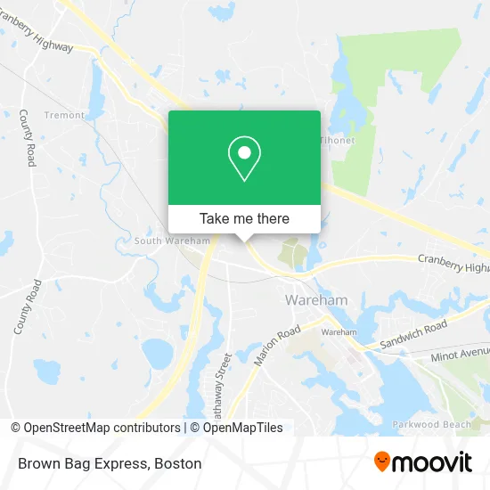 Brown Bag Express map