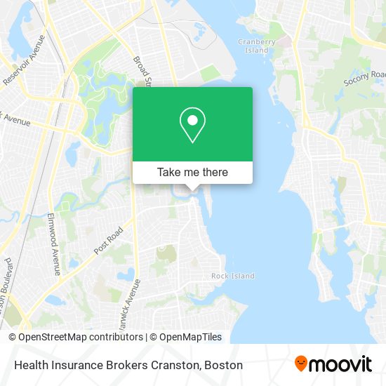 Health Insurance Brokers Cranston map