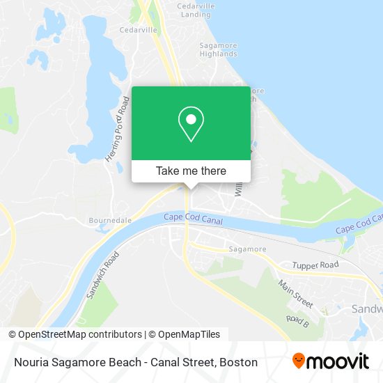 Nouria Sagamore Beach - Canal Street map