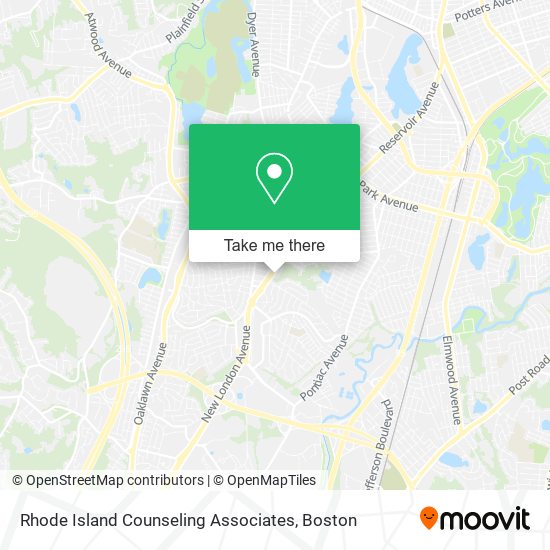 Mapa de Rhode Island Counseling Associates