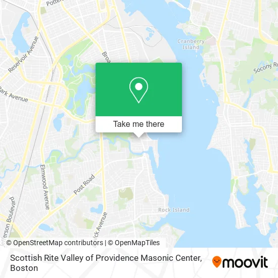 Mapa de Scottish Rite Valley of Providence Masonic Center