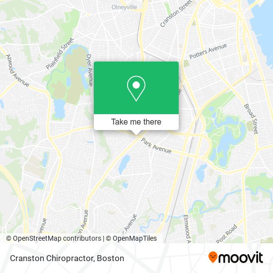 Mapa de Cranston Chiropractor