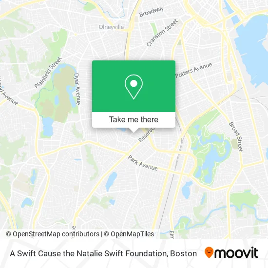 A Swift Cause the Natalie Swift Foundation map