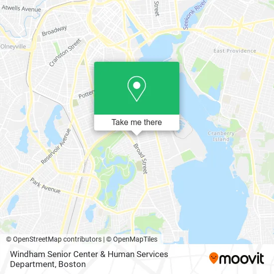 Windham Senior Center & Human Services Department map