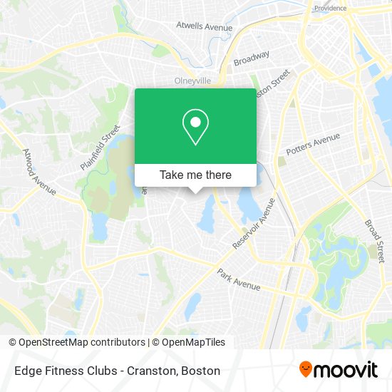 Mapa de Edge Fitness Clubs - Cranston