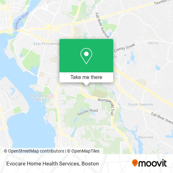 Evocare Home Health Services map