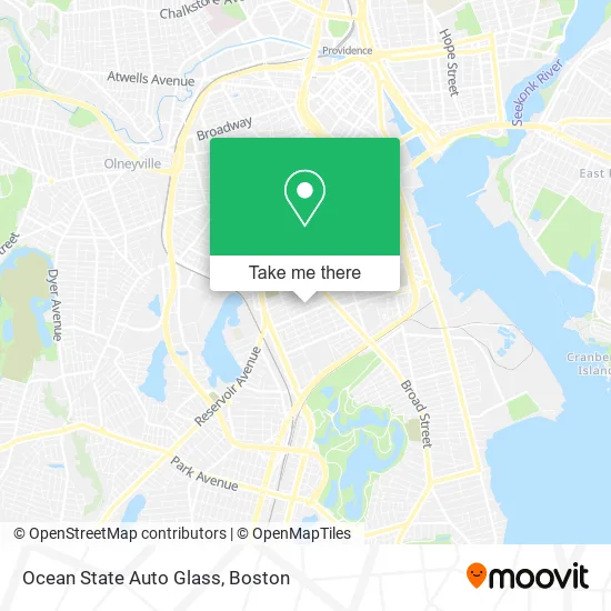 Ocean State Auto Glass map