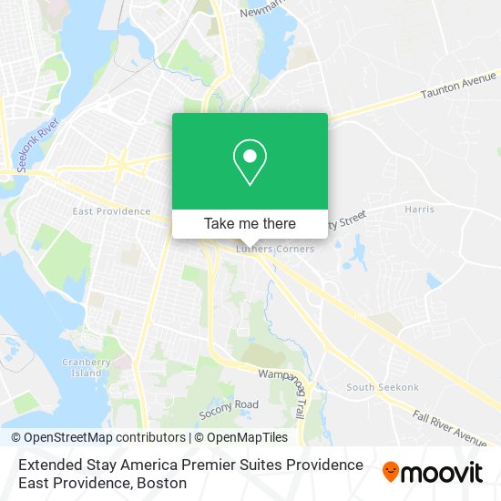 Extended Stay America Premier Suites Providence East Providence map