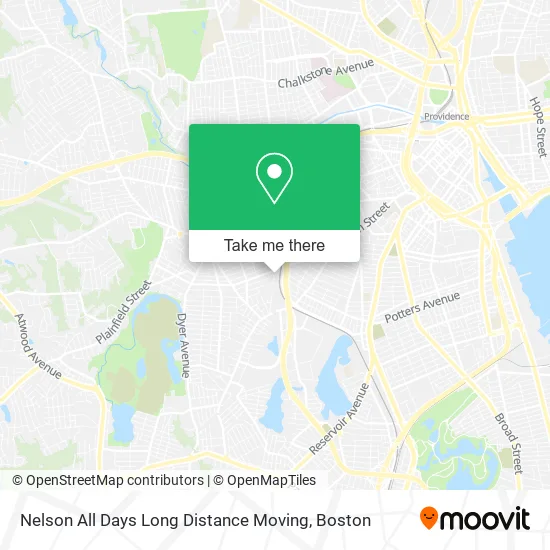 Nelson All Days Long Distance Moving map