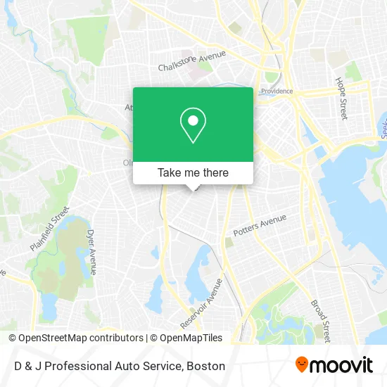 D & J Professional Auto Service map
