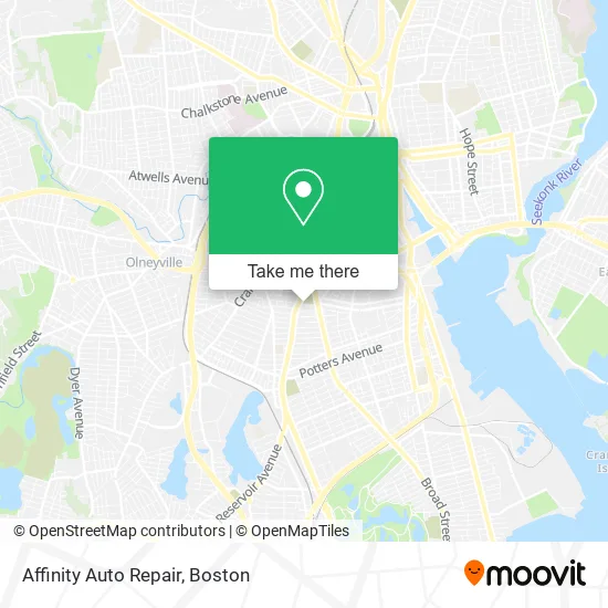 Affinity Auto Repair map
