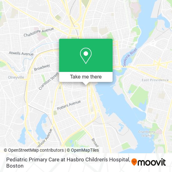 Mapa de Pediatric Primary Care at Hasbro Children's Hospital