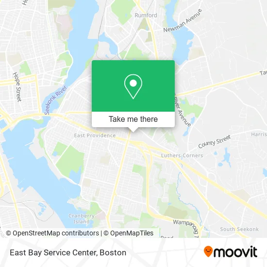 East Bay Service Center map