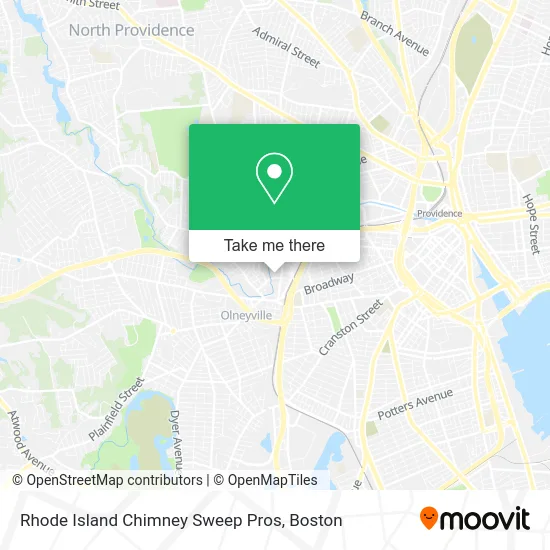 Rhode Island Chimney Sweep Pros map
