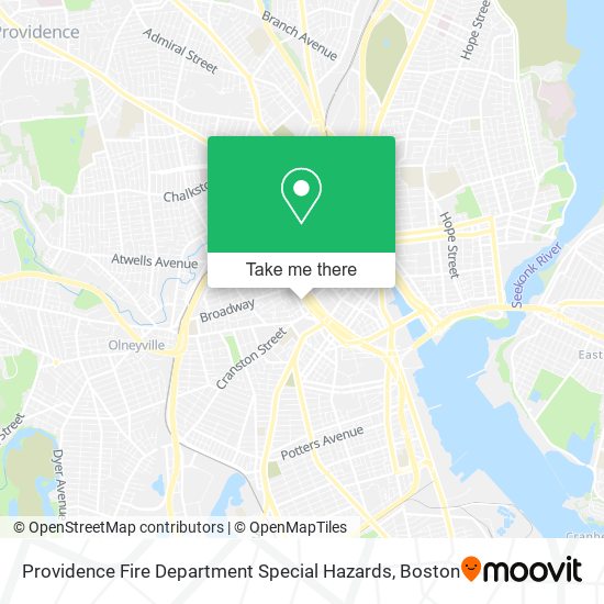 Providence Fire Department Special Hazards map