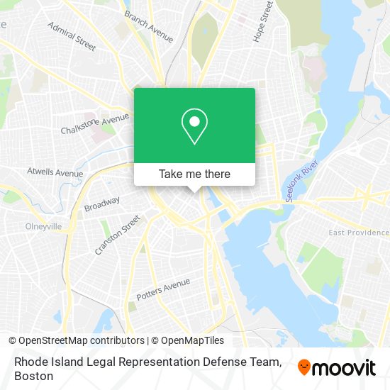 Mapa de Rhode Island Legal Representation Defense Team