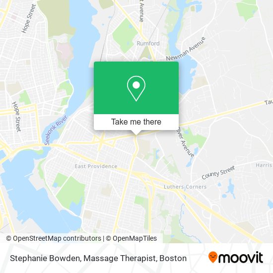 Mapa de Stephanie Bowden, Massage Therapist