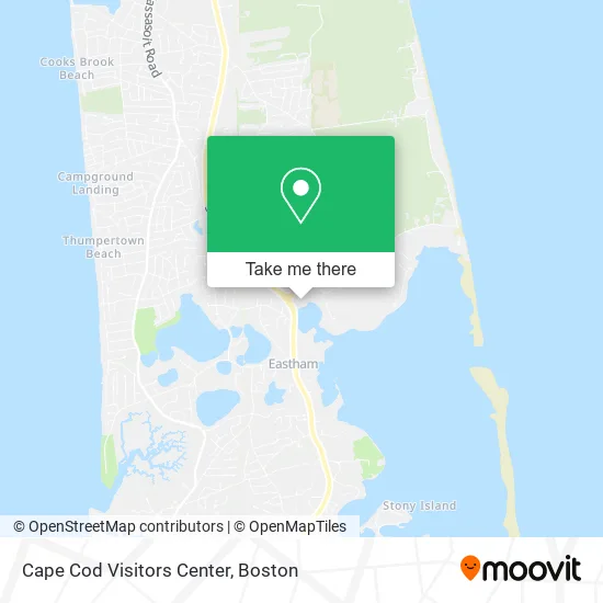 Cape Cod Visitors Center map