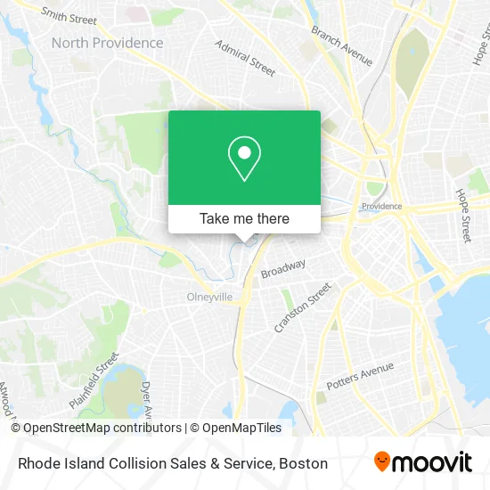 Rhode Island Collision Sales & Service map