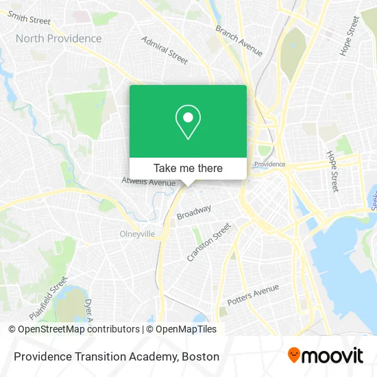 Providence Transition Academy map