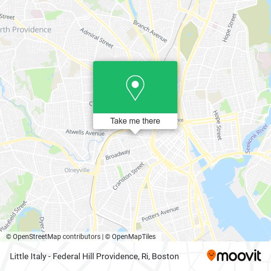 Little Italy - Federal Hill Providence, Ri map