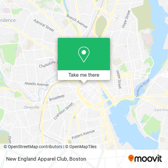 New England Apparel Club map