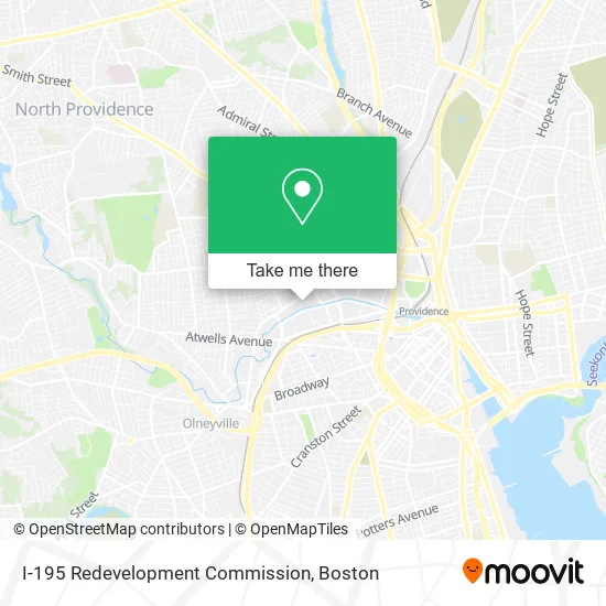 I-195 Redevelopment Commission map