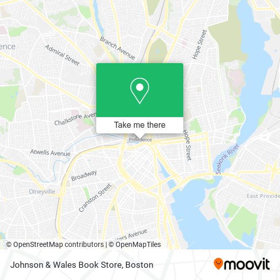 Johnson & Wales Book Store map