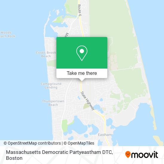 Mapa de Massachusetts Democratic Partyeastham DTC