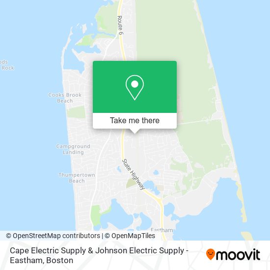 Cape Electric Supply & Johnson Electric Supply - Eastham map